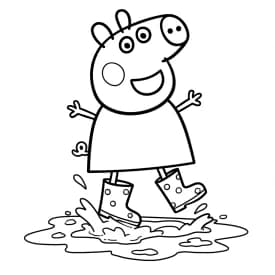 Desenhos da Peppa Pig para colorir Desenho da Peppa Pig para colorir com fundo branco