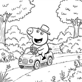 Desenhos da Peppa Pig para colorir Desenho da Peppa Pig para colorir com fundo branco