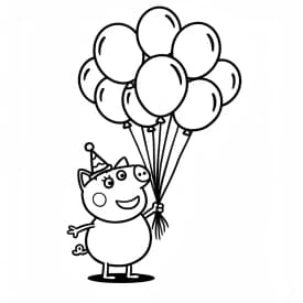 Desenhos da Peppa Pig para colorir Desenho da Peppa Pig para colorir com fundo branco