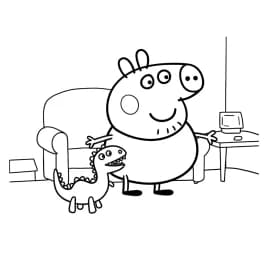 Desenhos da Peppa Pig para colorir Desenho da Peppa Pig para colorir com fundo branco