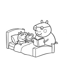 Desenho da Peppa Pig para colorir com fundo branco