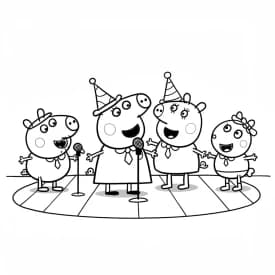 Desenhos da Peppa Pig para colorir Desenho da Peppa Pig para colorir com fundo branco