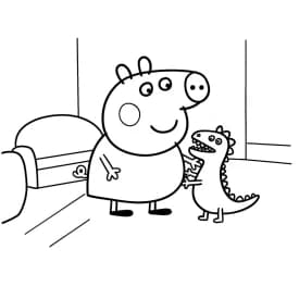 Desenhos da Peppa Pig para colorir Desenho da Peppa Pig para colorir com fundo branco