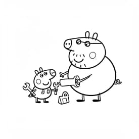 Desenho da Peppa Pig para colorir com fundo branco