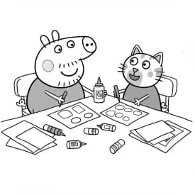 Desenhos da Peppa Pig para colorir Desenho da Peppa Pig para colorir com fundo branco