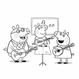 Desenhos da Peppa Pig para colorir Desenho da Peppa Pig para colorir com fundo branco