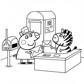 Desenhos da Peppa Pig para colorir Desenho da Peppa Pig para colorir com fundo branco