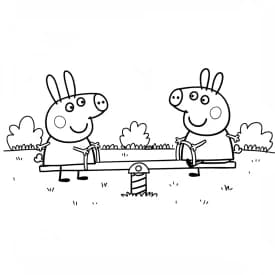 Desenhos da Peppa Pig para colorir Desenho da Peppa Pig para colorir com fundo branco
