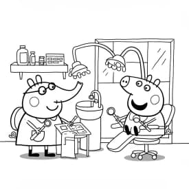 Desenhos da Peppa Pig para colorir Desenho da Peppa Pig para colorir com fundo branco