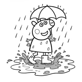 Desenhos da Peppa Pig para colorir Desenho da Peppa Pig para colorir com fundo branco