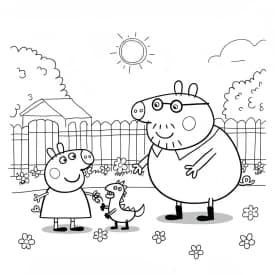 Desenhos da Peppa Pig para colorir Desenho da Peppa Pig para colorir com fundo branco