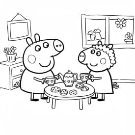 Desenhos da Peppa Pig para colorir Desenho da Peppa Pig para colorir com fundo branco
