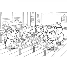 Desenhos da Peppa Pig para colorir Desenho da Peppa Pig para colorir com fundo branco