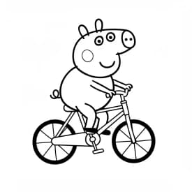 Desenhos da Peppa Pig para colorir Desenho da Peppa Pig para colorir com fundo branco