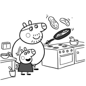 Desenho da Peppa Pig para colorir com fundo branco