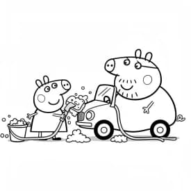Desenho da Peppa Pig para colorir com fundo branco
