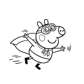 Desenho da Peppa Pig para colorir com fundo branco