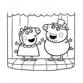 Desenhos da Peppa Pig para colorir Desenho da Peppa Pig para colorir com fundo branco