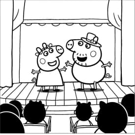 Desenhos da Peppa Pig para colorir Desenho da Peppa Pig para colorir com fundo branco