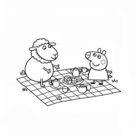 Desenhos da Peppa Pig para colorir Desenho da Peppa Pig para colorir com fundo branco