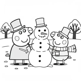 Desenhos da Peppa Pig para colorir Desenho da Peppa Pig para colorir com fundo branco