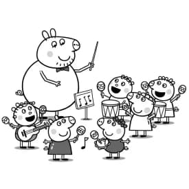 Desenhos da Peppa Pig para colorir Desenho da Peppa Pig para colorir com fundo branco