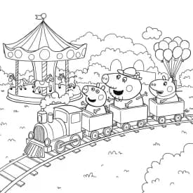 Desenhos da Peppa Pig para colorir Desenho da Peppa Pig para colorir com fundo branco