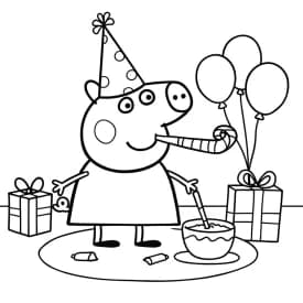 Desenhos da Peppa Pig para colorir Desenho da Peppa Pig para colorir com fundo branco