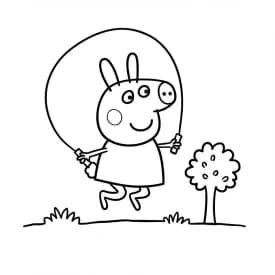 Desenhos da Peppa Pig para colorir Desenho da Peppa Pig para colorir com fundo branco