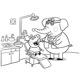 Desenhos da Peppa Pig para colorir Desenho da Peppa Pig para colorir com fundo branco