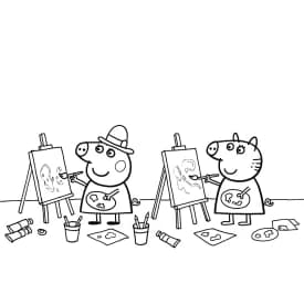Desenhos da Peppa Pig para colorir Desenho da Peppa Pig para colorir com fundo branco