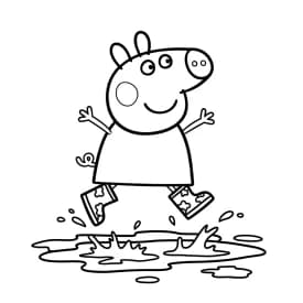 Desenhos da Peppa Pig para colorir Desenho da Peppa Pig para colorir com fundo branco