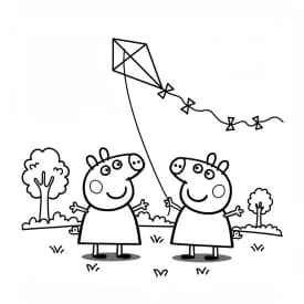 Desenhos da Peppa Pig para colorir Desenho da Peppa Pig para colorir com fundo branco