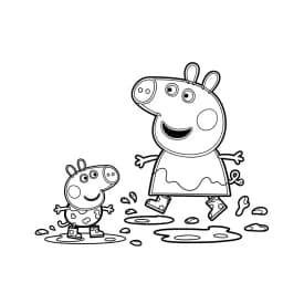 Desenhos da Peppa Pig para colorir Desenho da Peppa Pig para colorir com fundo branco