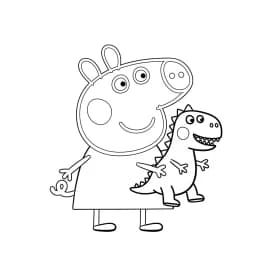 Desenhos da Peppa Pig para colorir Desenho da Peppa Pig para colorir com fundo branco