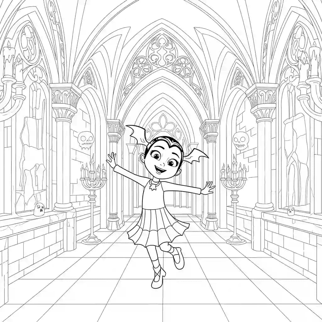 Desenhos da Vampirina para Colorir