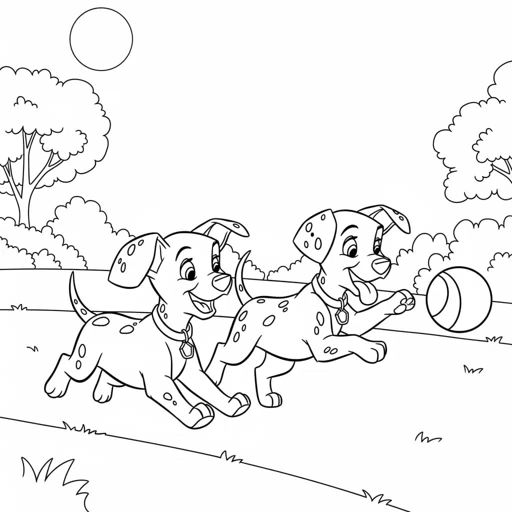 Desenhos de 101 Dálmatas para Colorir