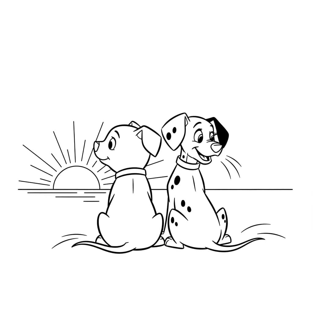 Desenhos de 101 Dálmatas para Colorir