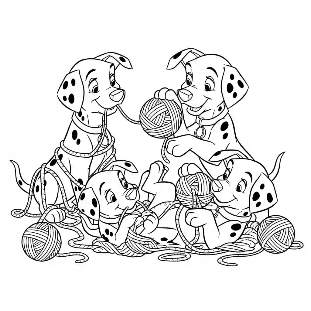 Desenhos de 101 Dálmatas para Colorir