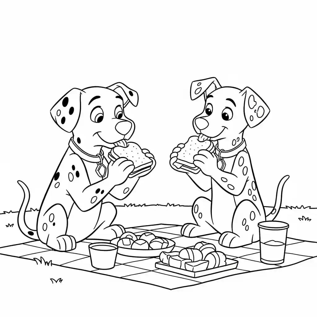 Desenhos de 101 Dálmatas para Colorir