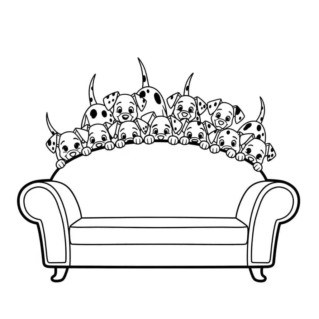 Desenhos de 101 Dálmatas para Colorir