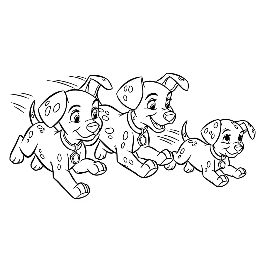 Desenhos de 101 Dálmatas para Colorir
