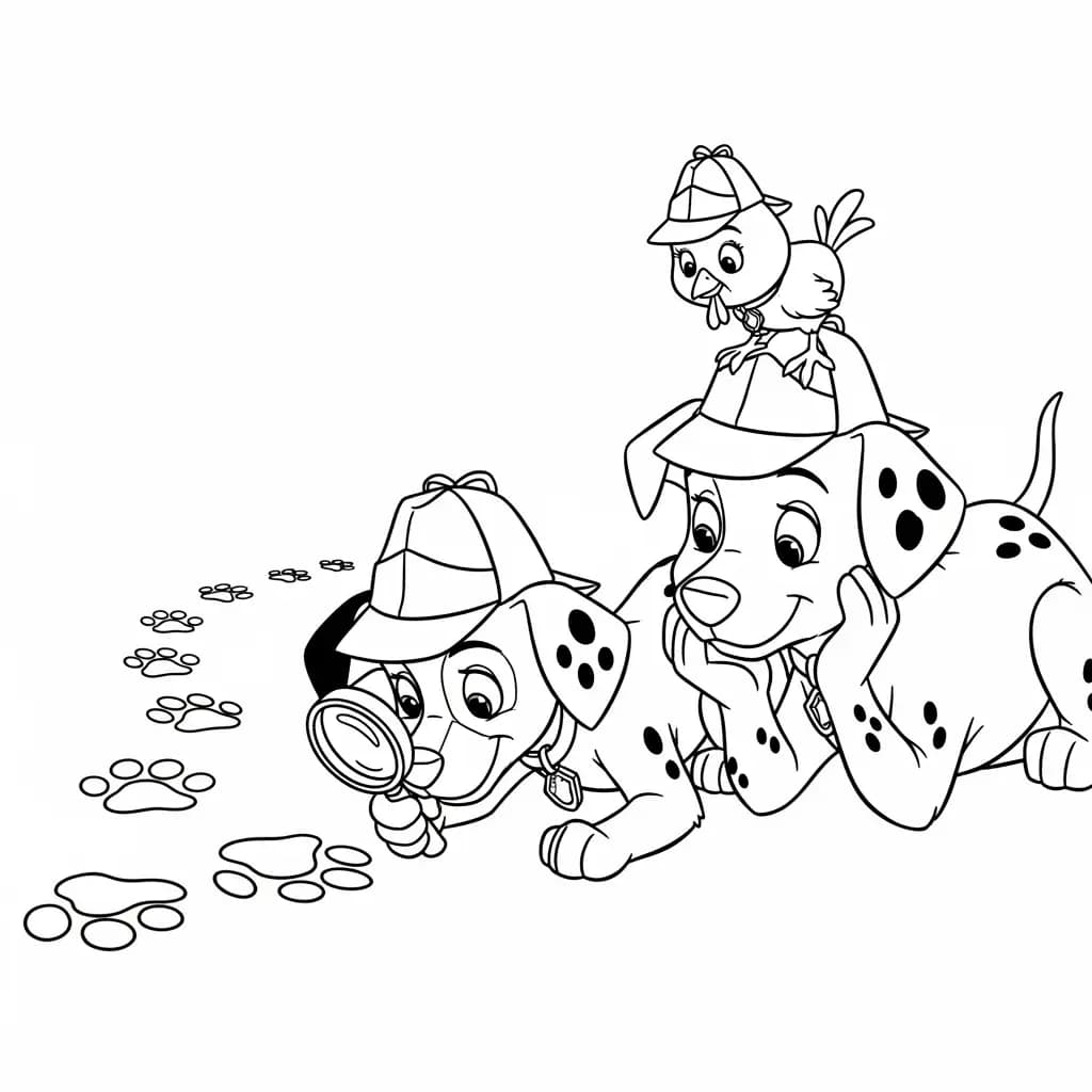 Desenhos de 101 Dálmatas para Colorir