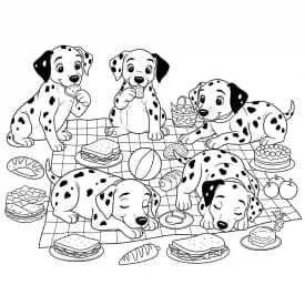 Desenhos de 101 Dálmatas para Colorir