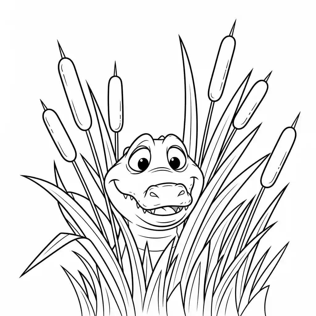 Desenho para colorir de A Princesa e o Sapo com cena encantada