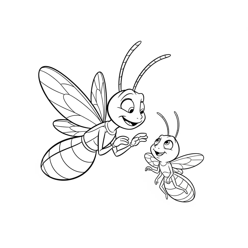 Desenho para colorir de A Princesa e o Sapo com cena encantada