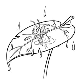 Desenho para colorir de A Princesa e o Sapo com cena encantada