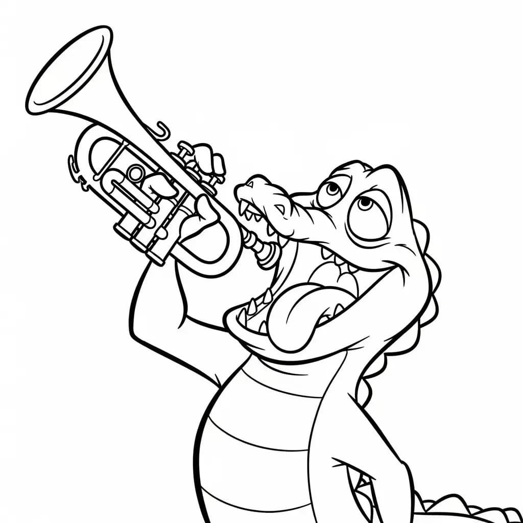 Desenho para colorir de A Princesa e o Sapo com cena encantada