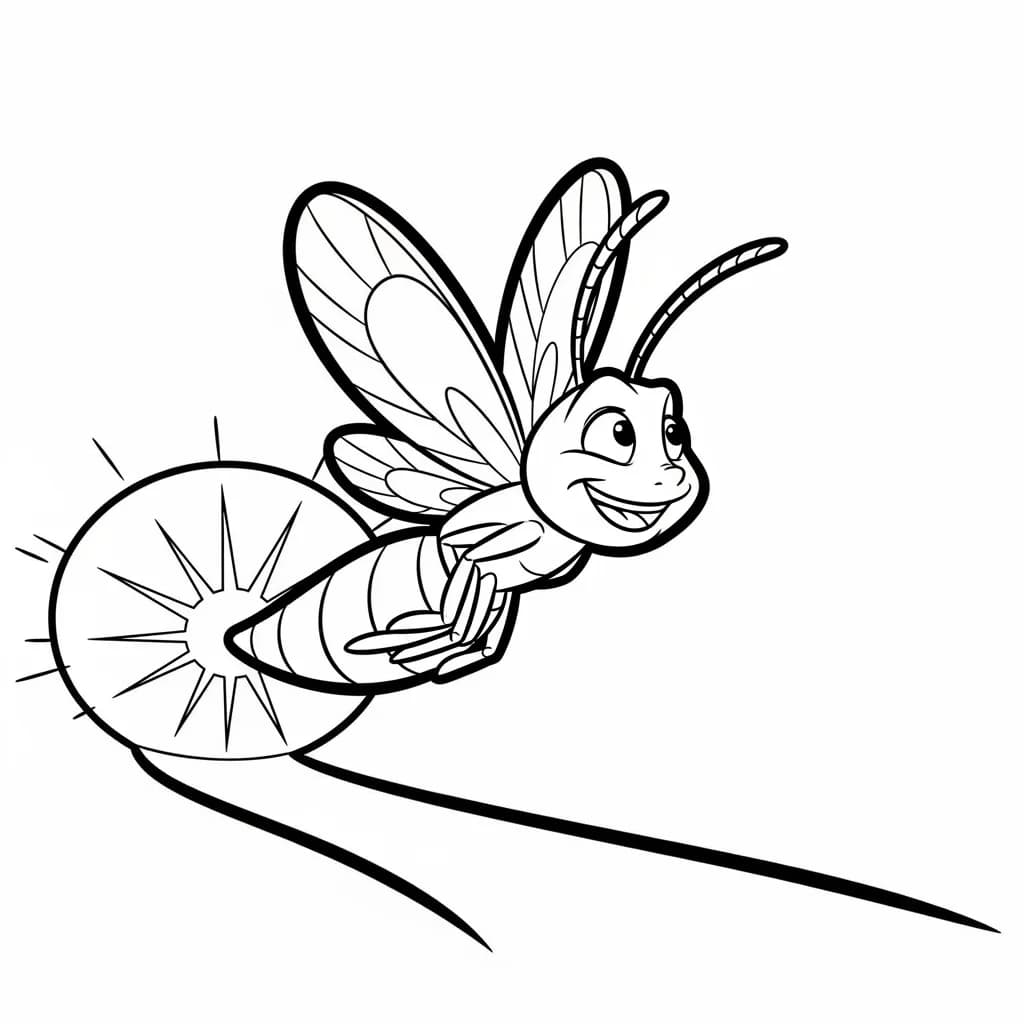 Desenho para colorir de A Princesa e o Sapo com cena encantada