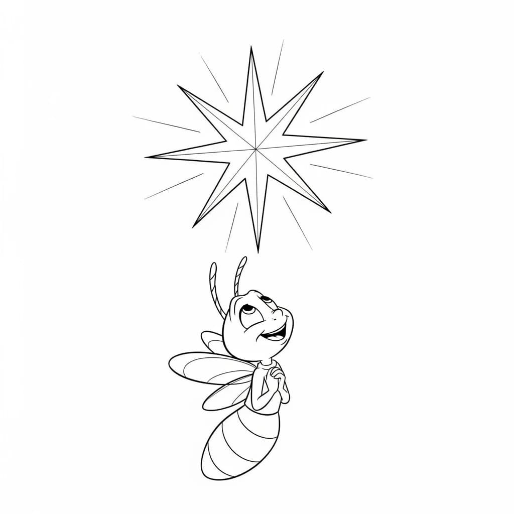 Desenho para colorir de A Princesa e o Sapo com cena encantada